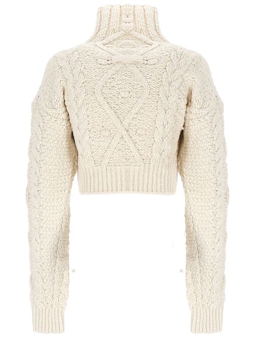 The cropped Madone sweater JEAN PAUL GAULTIER | 24/31-F-PL058M08164